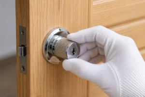 Cylindre bouton moleté porte en installation pratique