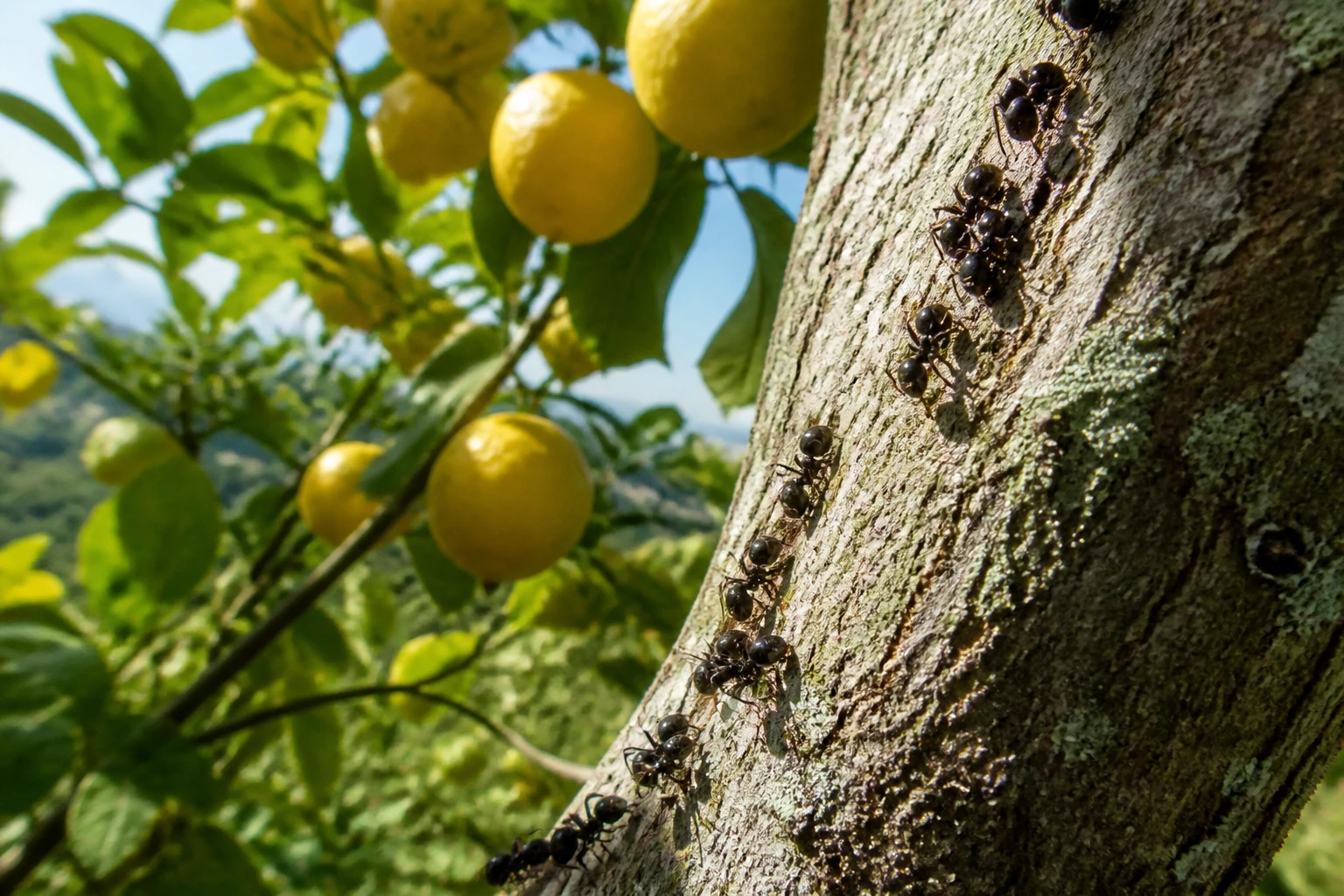 Les fourmis sur le citronnier : causes, traitements naturels et prévention