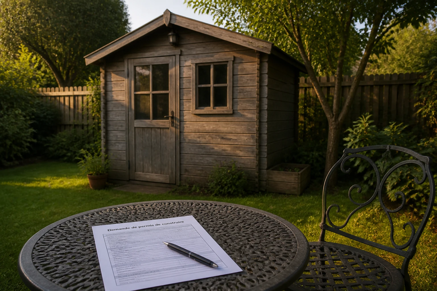 Abri de jardin avant: taxe, déclaration et régularisation