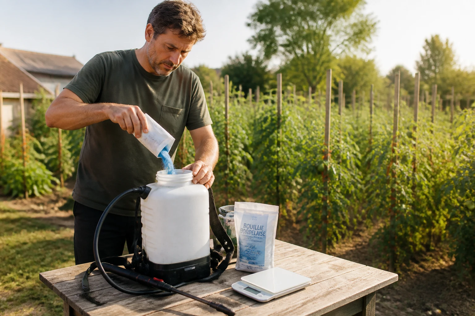 Dosage bouillie bordelaise pour 1 litre : le bon ratio par plante