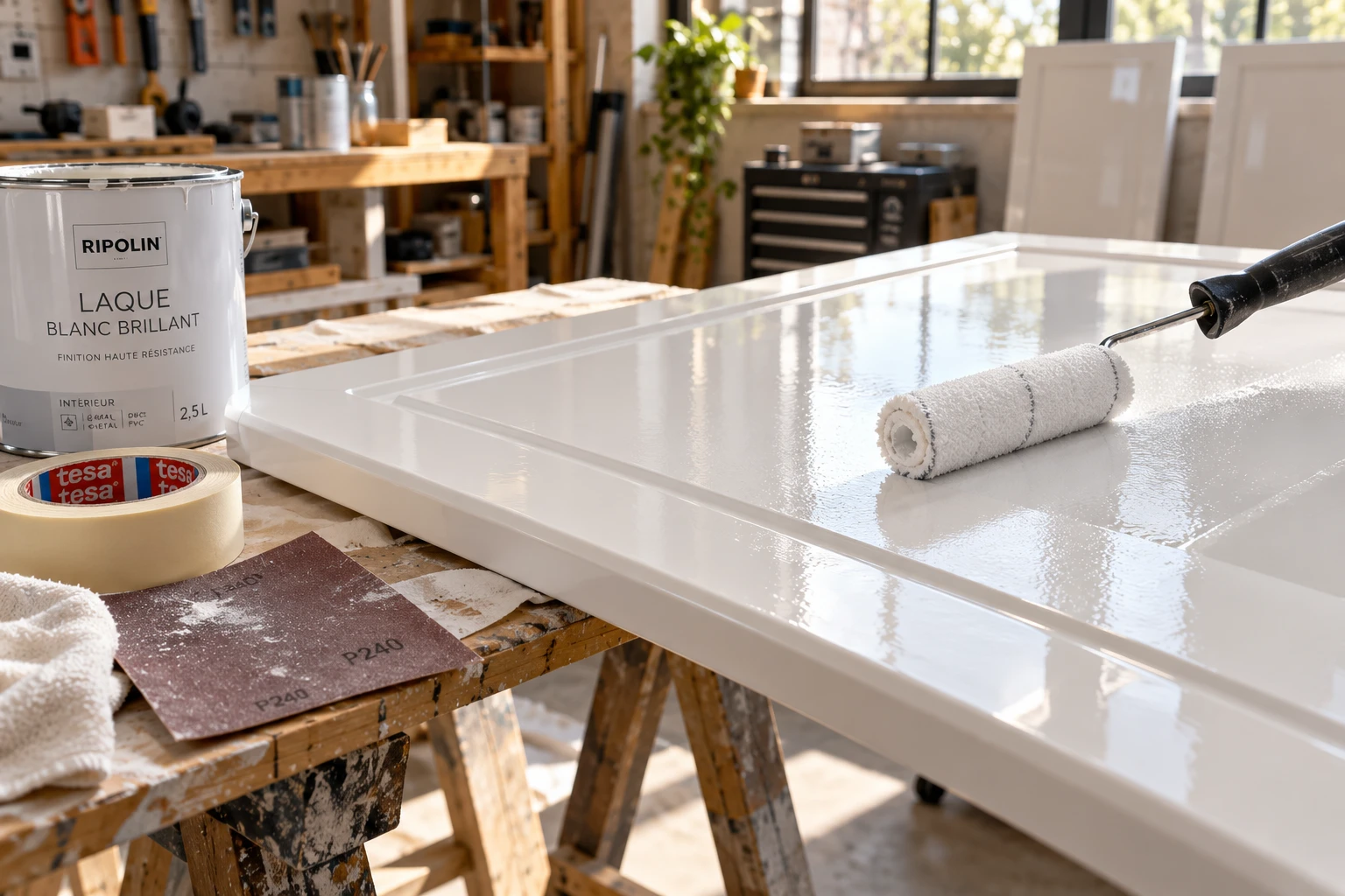 Peindre un meuble en blanc laqué : la méthode pour un rendu tendu